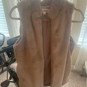 Faux fur vest